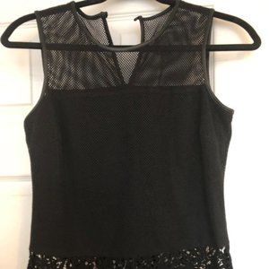 INC Black Peplum top with gorgeous details